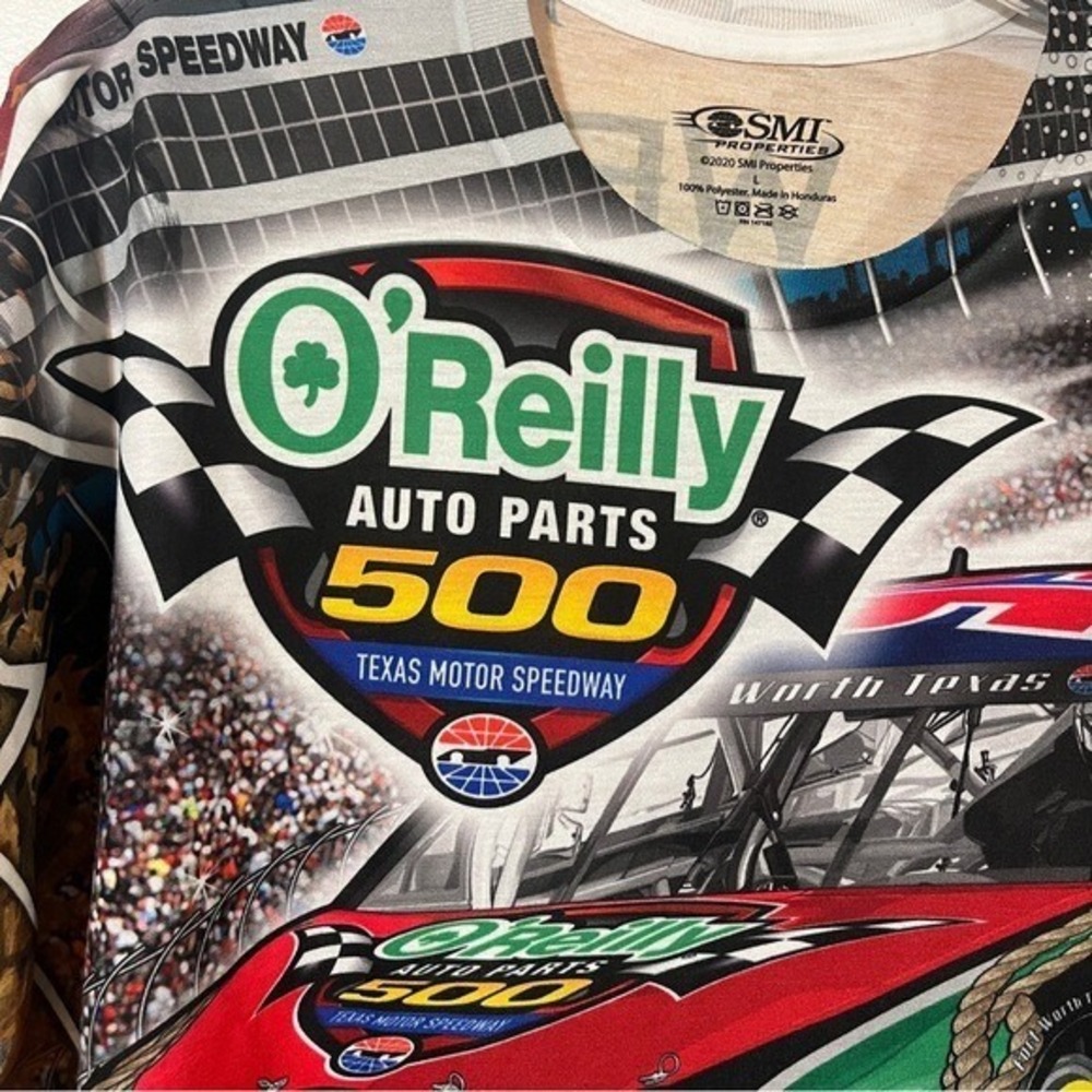 Men's L O'Reilly Auto Parts 500 Graphic Shirt Short Sleeves Summer Not Nascar